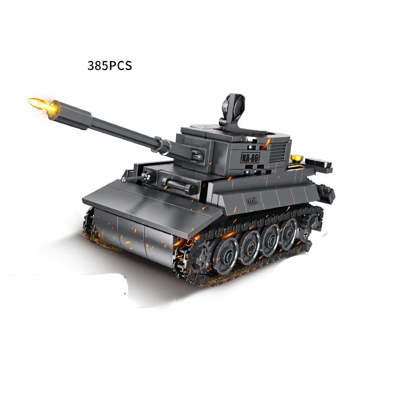 

WW2 Military Series World War II Mini Tiger Heavy Tank DIY Model Soldier Accessories Building Blocks Bricks Toys Gifts