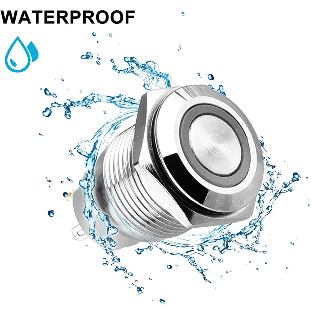 12 мм 5 В 220 металлический блокирующий сигнал кнопочный переключатель со