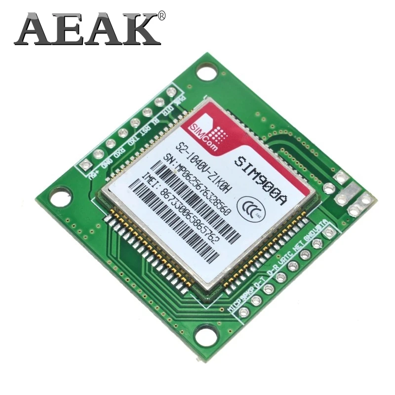 AEAK мини GPRS GSM модуль SIM900A беспроводной расширения плата антенна протестирована по