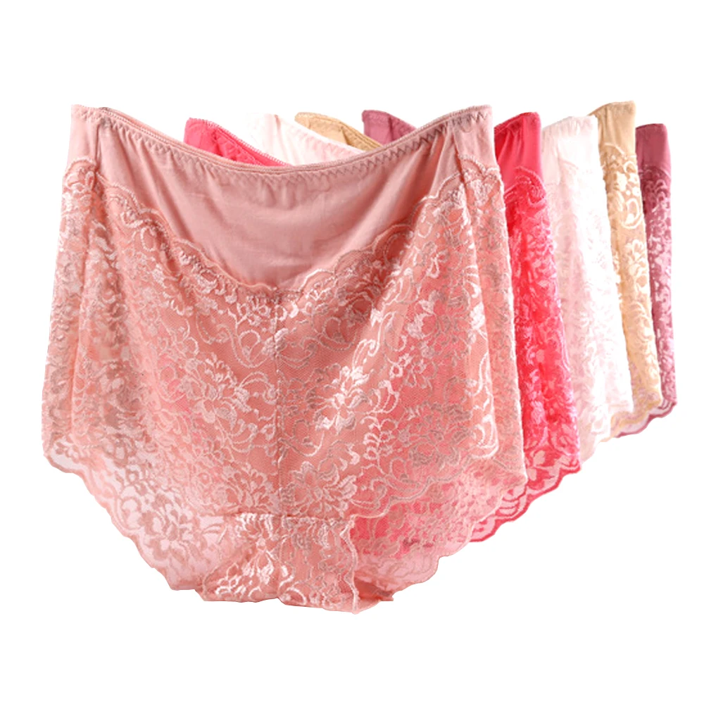 Трусики женские х/б с вышивкой высокой эластичной талией | Женская одежда