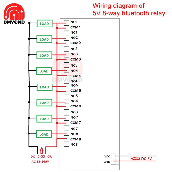 Релейный модуль Bluetooth постоянный ток 5 В 12 8 каналов | Обустройство дома