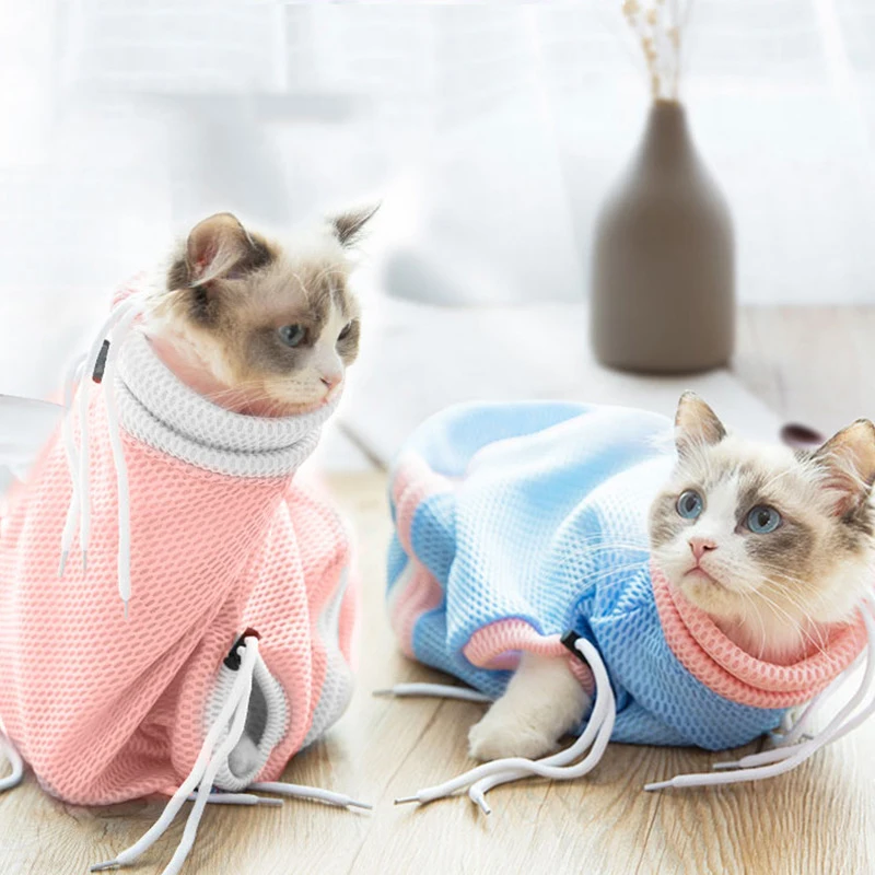 Cat Grooming Bag Bathing Shower Mesh Adjustable Puppy Dog Cleaning Washing Bags Scratch & Biting Resisted for Nail Trimming | Дом и сад