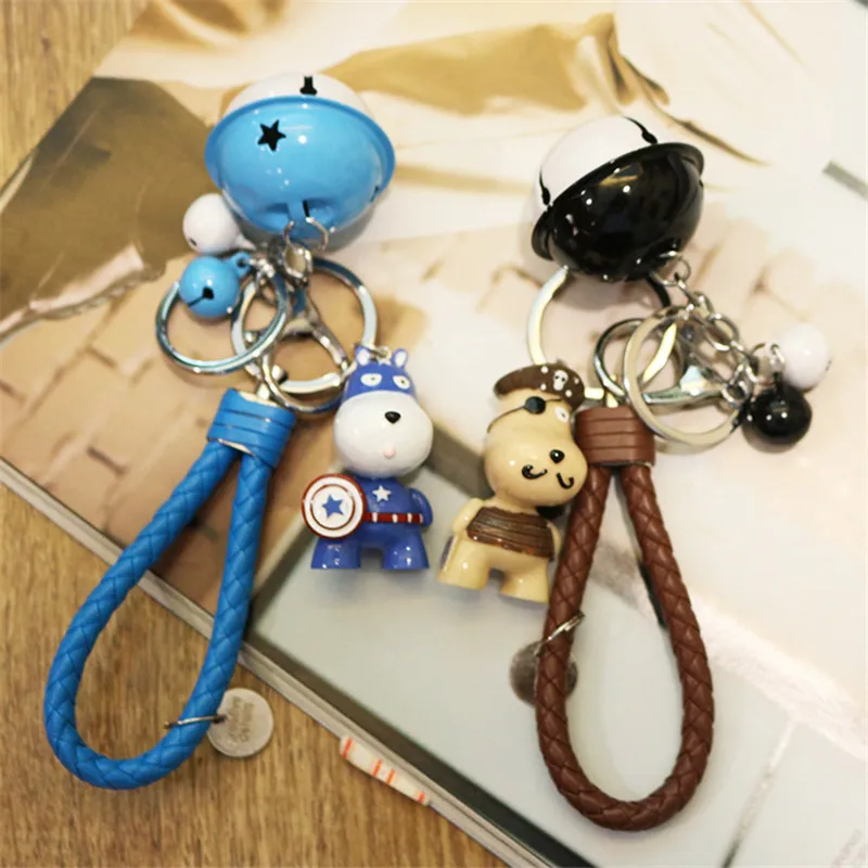Cartoon Cute Keychain Creative Hero Character Pet Car Key Chain Student Gift Generation Hairbag Pendant Boyfriend Gifts | Украшения и