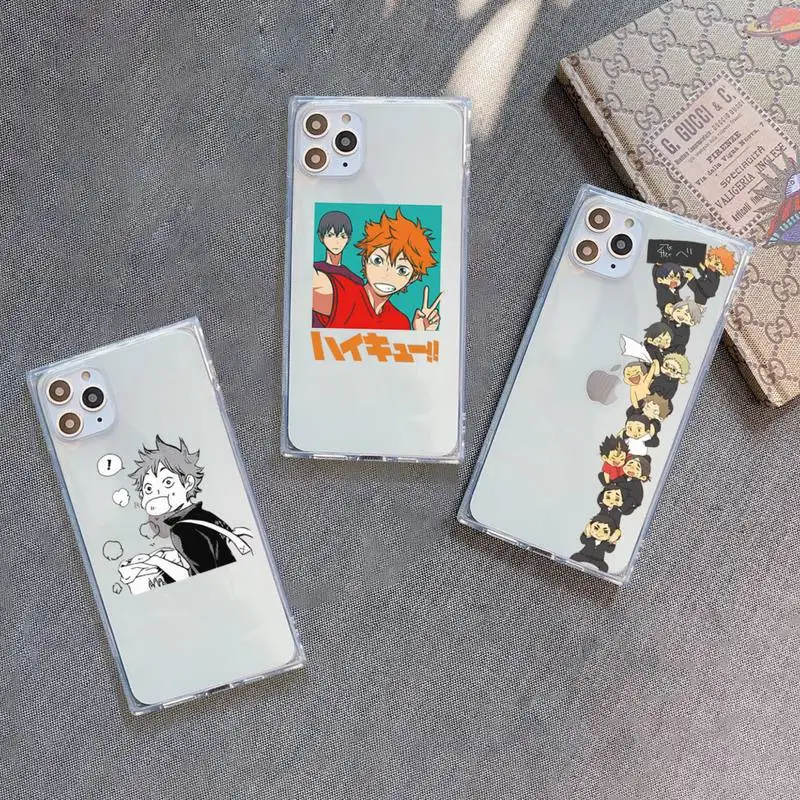 

Oya Haikyuu Japan Anime Phone Case Transparent for iPhone 7 8 11 12 se 2020 mini pro X XS XR MAX Plus