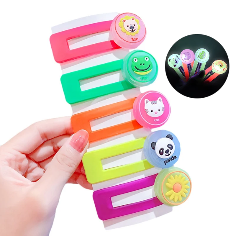 

Cute Luminous Children Cartoon Mosquito Repellent Anti Insect Hairchip Hairpin Frog Lion Animal Hair Clip