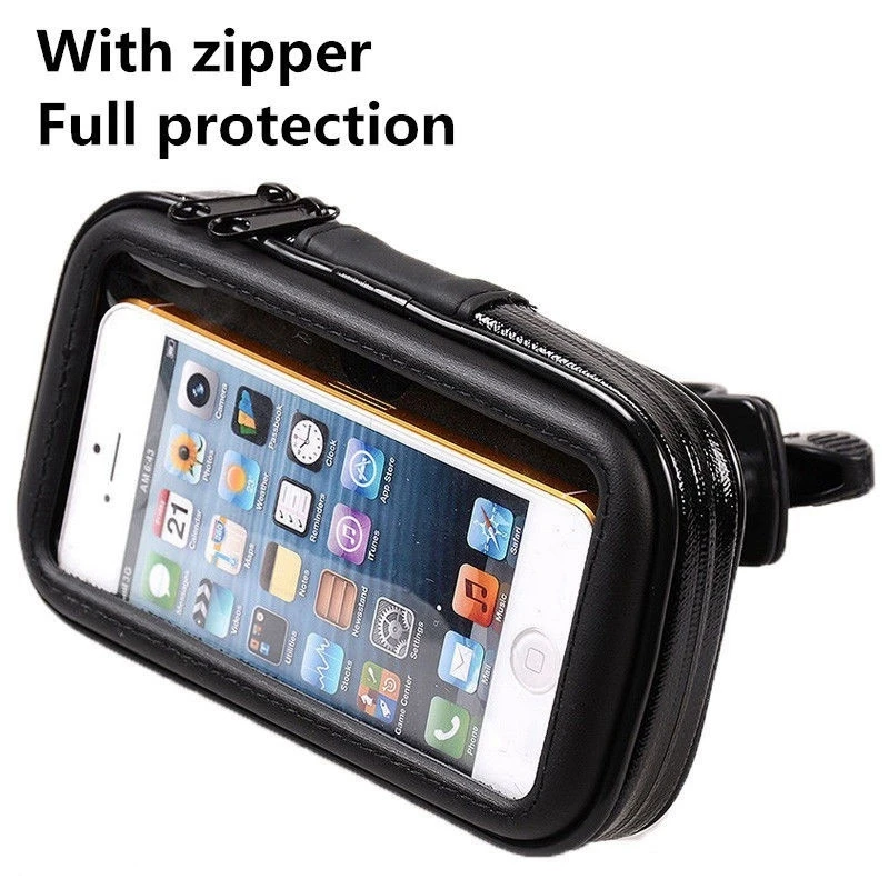 

Motorcycle Bike Handlebar 5.5 Inch Waterproof Bag Case Cell Phone Gps Mount Holder