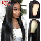 RXY, парик из человеческих волос без клея на сетке, для черных женщин, бразильский парик с T-образной частью, предварительно выщипанный, с детскими волосами Remy