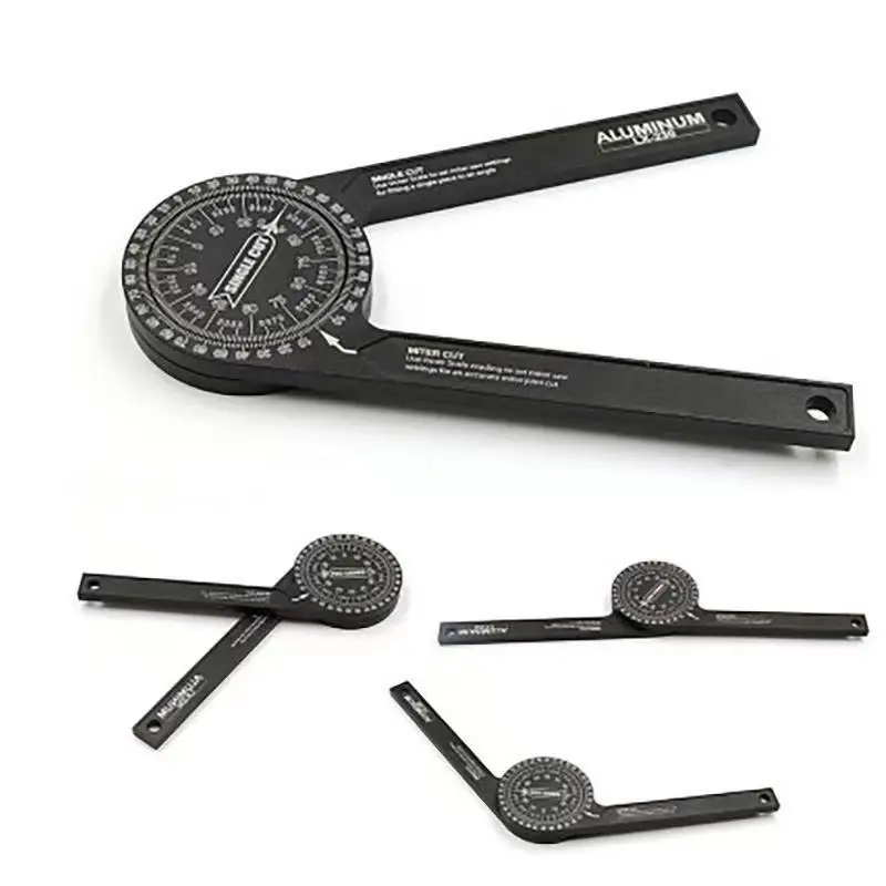 

360° Miter Saw Protractor Aluminum Alloy Angle Finder Level Meter Miter Gauge Goniometer Protractor Inclinometer Measuring Tool