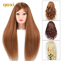 mannequin heads with 80 human hair for braiding tete de cabeza manniquin dolls dummy head for hairdresser practice hair styling