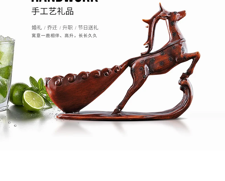 Красное вино ювелирное изделие в виде оленя семейный стиль винный шкаф