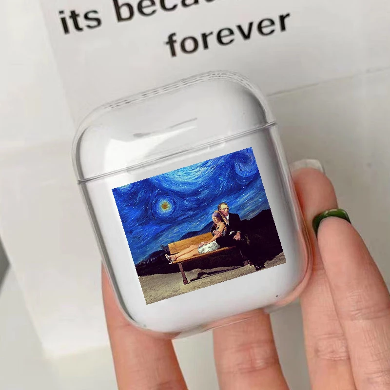 Забавный абстракционный узор для Airpods Pro чехол Роскошный прозрачный Bluetooth наушники защитный чехол для air pods 3 жесткий чехол