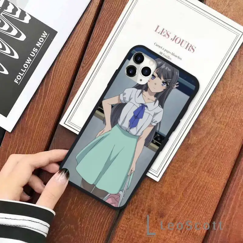 

Sakurajima Mai anime cute Phone Case for iPhone 11 12 pro XS MAX 8 7 6 6S Plus X 5S SE 2020 XR Soft silicone