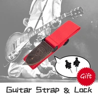 guitar strap lock set w adjustable acoustic guitar strap leather end guitar bass strap lock pins guitar parts accessories