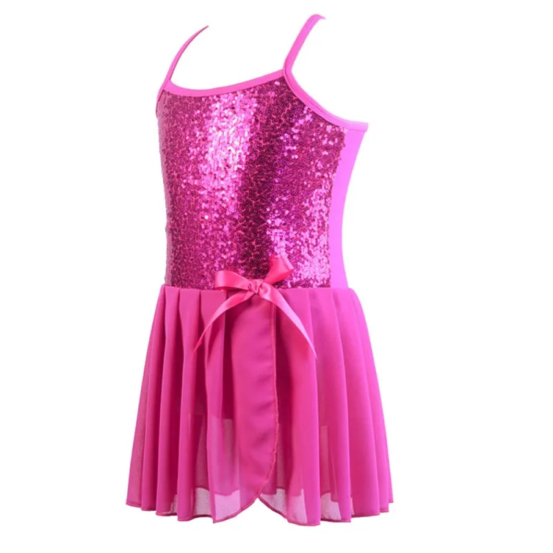 Детский модный балетный костюм в сдержанном стиле для девочек шифоновое