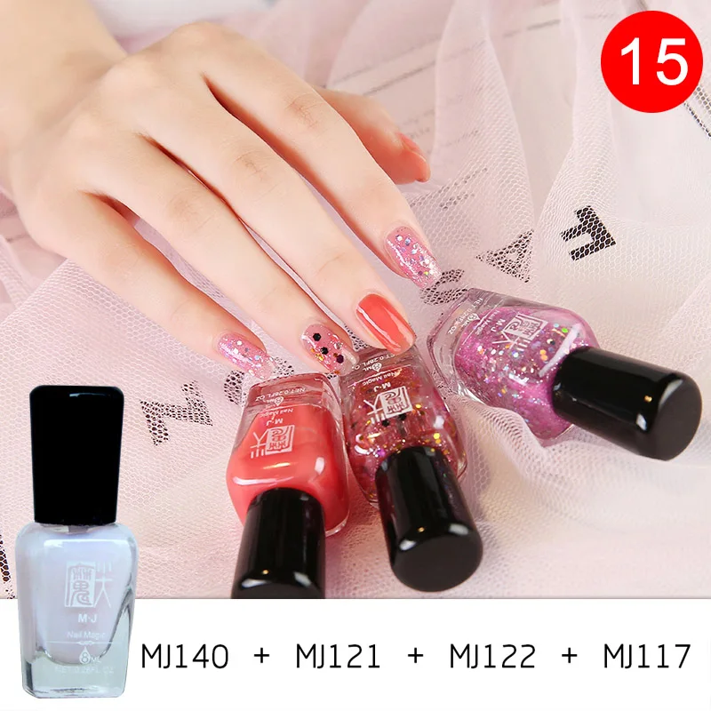 

4 Pcs Peel Off Nail Polish Kit Breathable Non Toxic Peelable UV Gel Nail Lacquer EY669