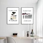 Модный плакат, минималистичный холст, Современная Кисть для макияжа, изысканная цитата, Художественная печать, Настенная картина для гостиной, домашний декор
