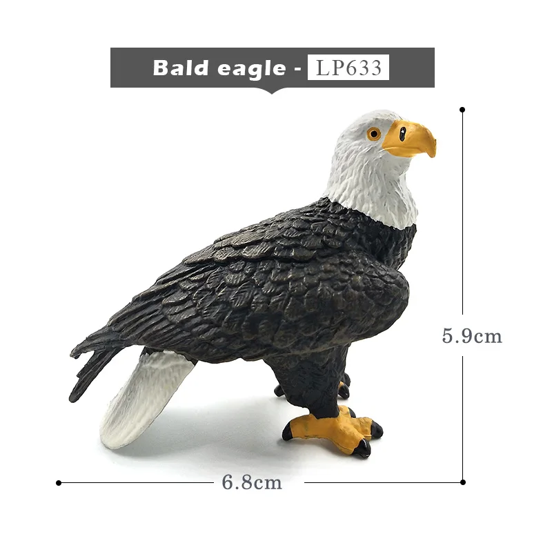 Bald Eagle Имитация индейки птица курица ферма ПВХ Модель Животного Фигурка домашний декор миниатюрное украшение для сада в виде Феи современные аксессуары - Цвет: Bald Eagle