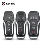 Чехол KEYYOU 5X для автомобильного ключа Ford 345, складной чехол для ключа для Ford Mustang Edge Explorer Fusion Mondeo Kuka 2015 2016 2017