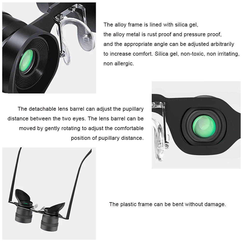 Очки-бинокли для рыбалки портативные очки с громкой связью наблюдения за птицами