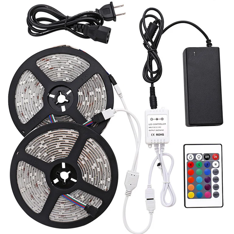 10m RGB IR Control Умный светодиодный светильник с wifi, белый, теплый, белый, RGB, водонепроницаемая светодиодная лента 5050, 5 м, 10 м, 15 м, светодиодный светильник с контроллером wifi - Испускаемый цвет: 10m RGB IR Control