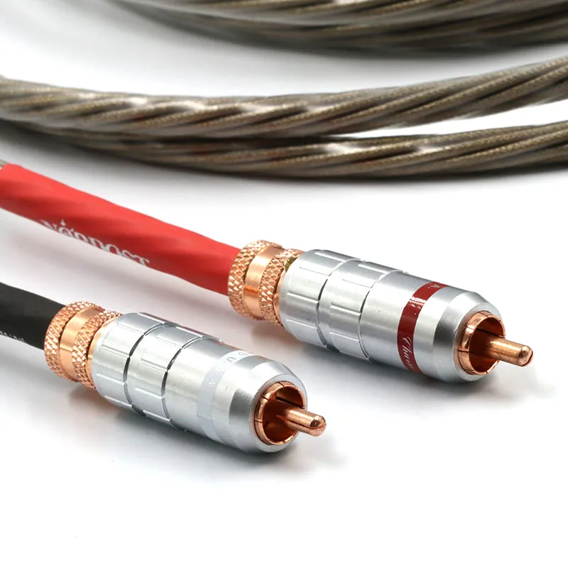 Пара медных аудио RCA соединительных кабелей Nordost ODIN 7N с посеребренным покрытием OFC