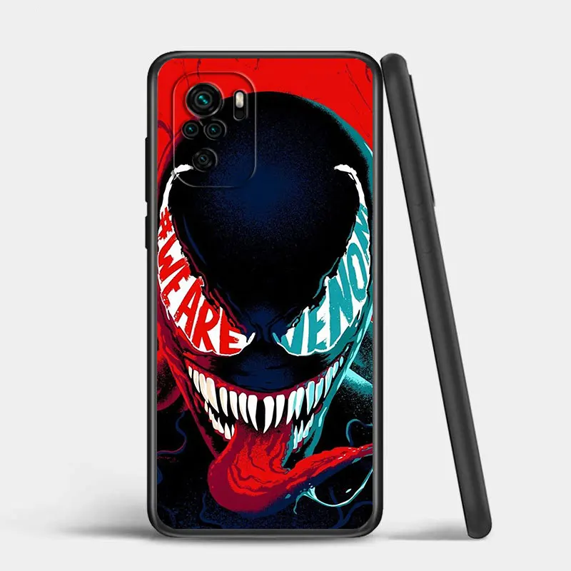 Venom Marvel cool Case For Xiaomi Redmi Note 11 11T 10 10S 9 9S 9T 8 8T 7 5 Pro 4G 5G Silicone Soft Black Phone Cover Coque Core