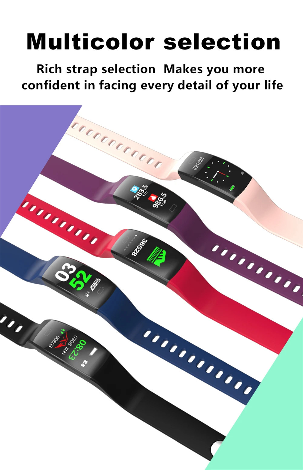 Монитор кровяного давления умный браслет для мужчин и женщин спортивный трекер