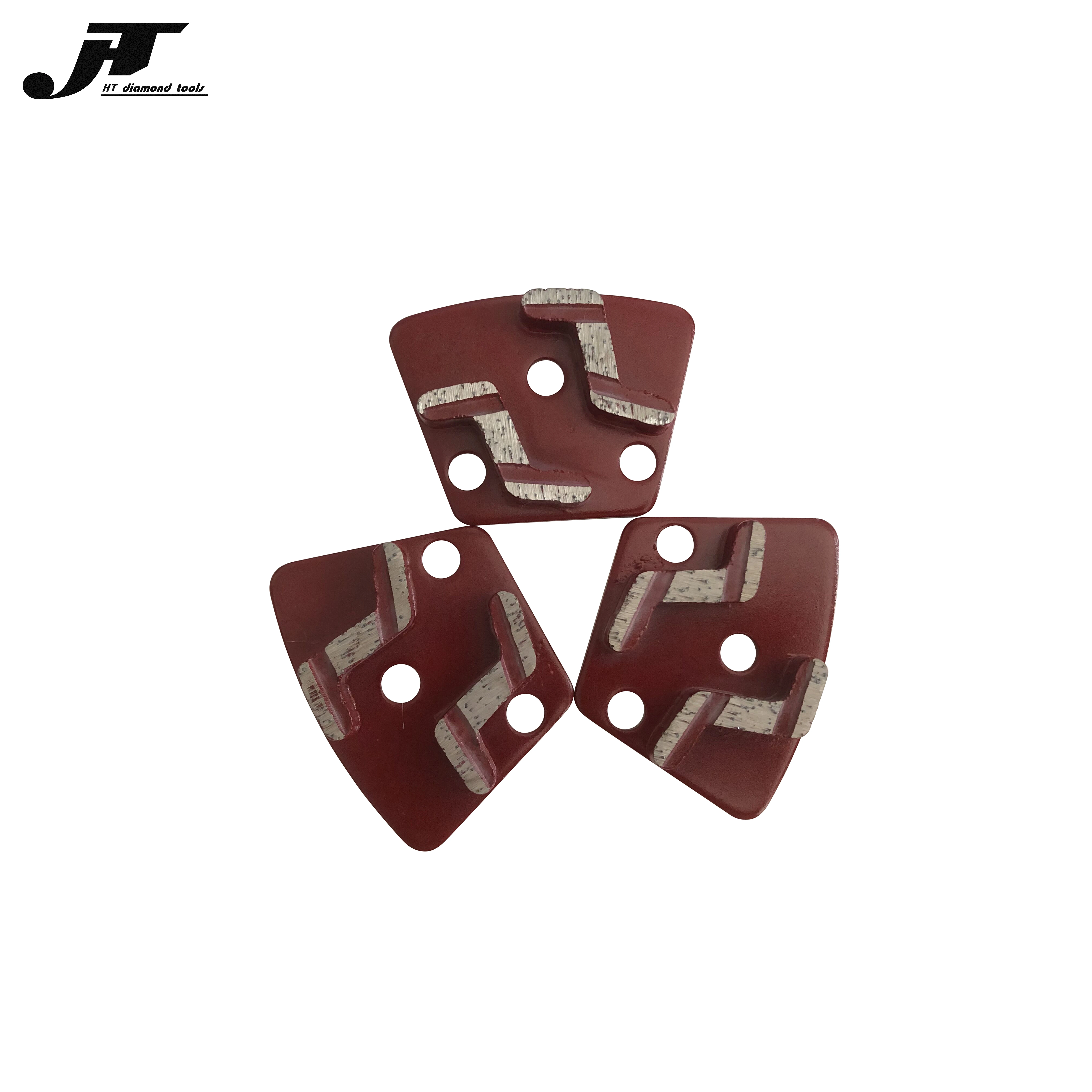 

Metal Bond Trapezoid Polishing Pad With Z Shape Diamond Segments Concrete Grinding Disc With Three Bar Holes 9PCS Free Shipping