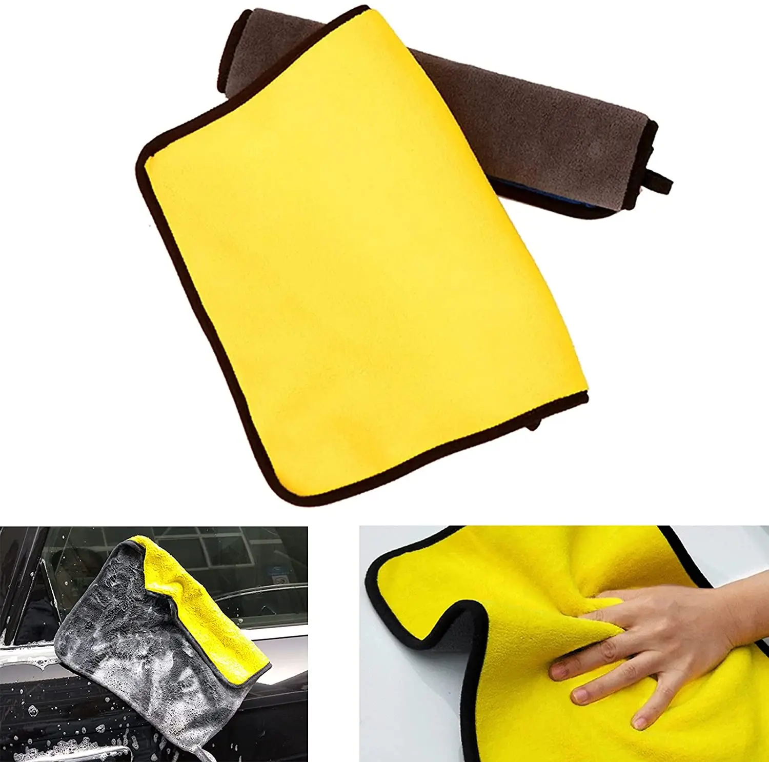 

Car Wash Microfiber Towel Car Cleaning Drying Cloth Hemming Care Cloth Detailing Extra Soft Car Wash Towel For Toyota 30x30/60CM