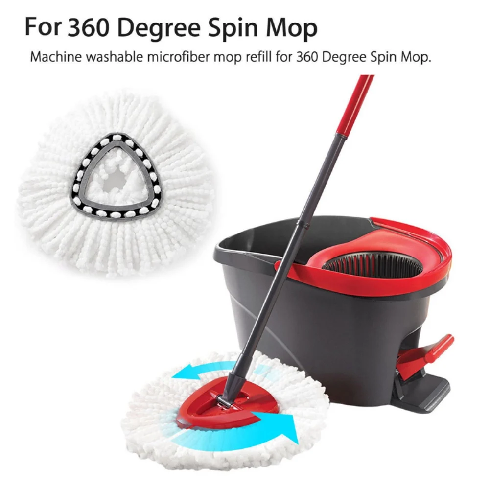 

360 Rotating Mop Head Replacement Refill Microfiber Spinning Floor Mop Cleaning Head Refill Mop Head