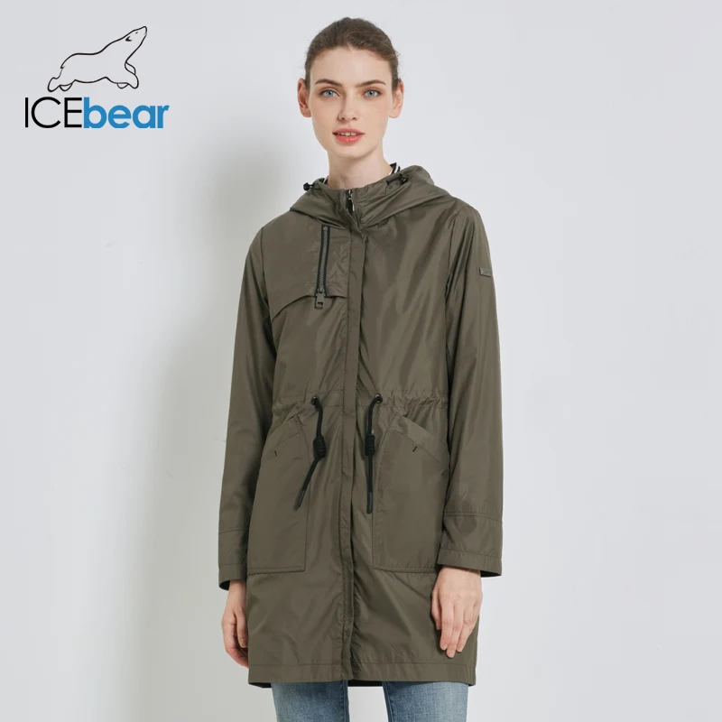 ICEbear осень 2019 Новая женская ветровка с капюшоном Женская куртка модная
