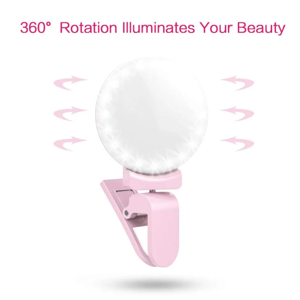 Перезаряжаемый заполняющий свет 10 Led камера повышающая съемка селфи кольцо света