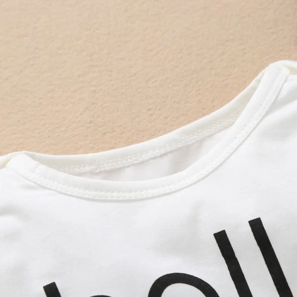 3 шт. детский хлопковый комбинезон с длинным рукавом и принтом Hello World |