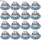 10 шт., вышитые нашивки для одежды в полоску