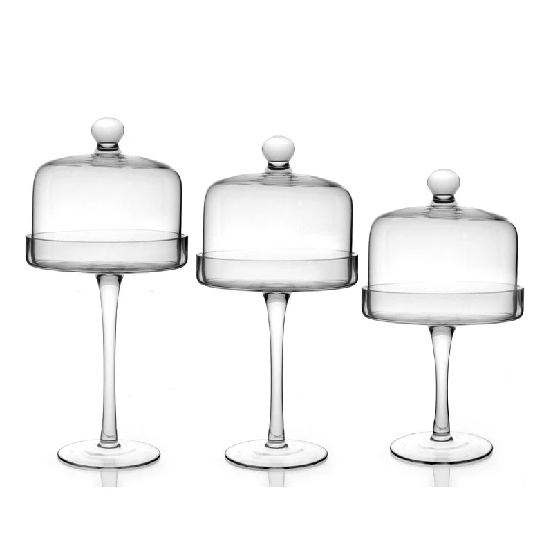 Европейские высокие прозрачные банки для конфет бутылки хранения высоких ног