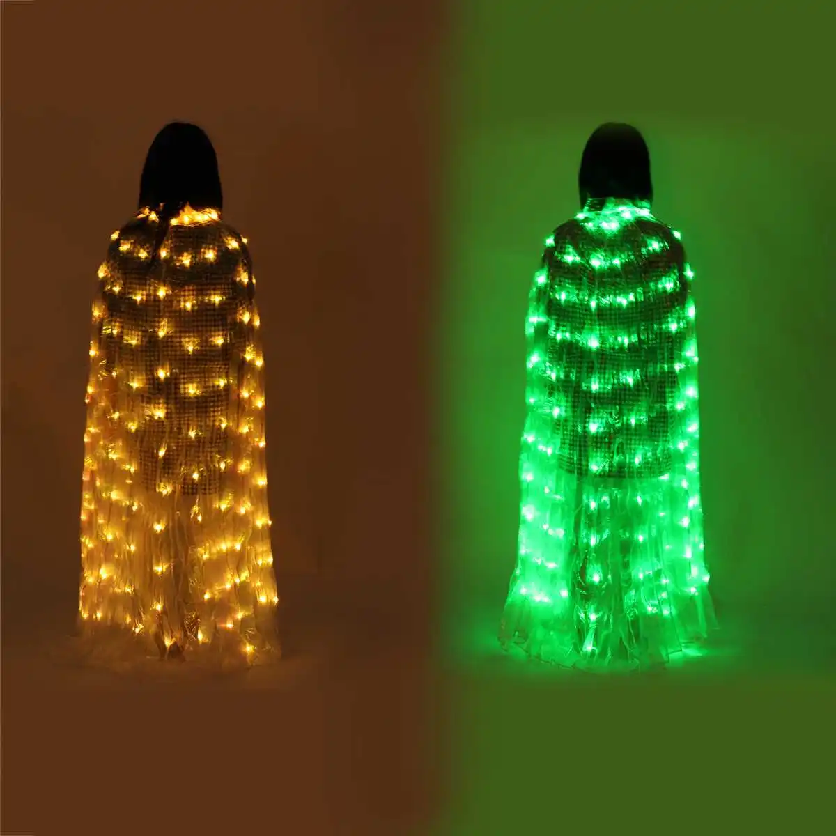 

Adult Belly Dance LED Wings Dance Accessory LED Wing Stage Performance Props LED Wing Belly Dance Colourful Wings With Sticks