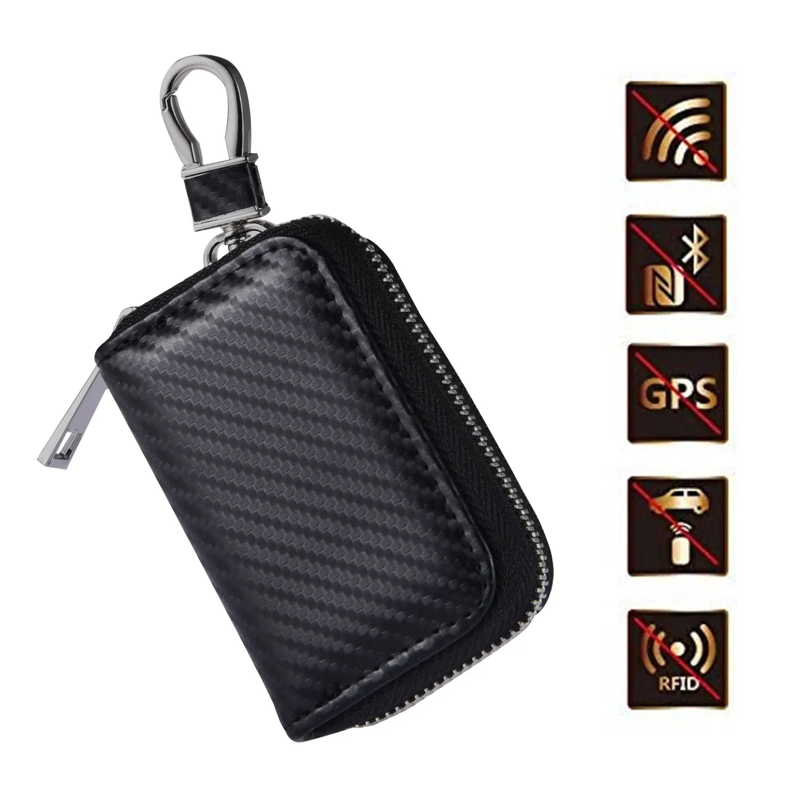 

Car Key Faraday Bag RFID Signal Blocking Case Anti-Radiation Anti-Hacking GPS Signal Blocker Case Car Key Fob Faraday Case