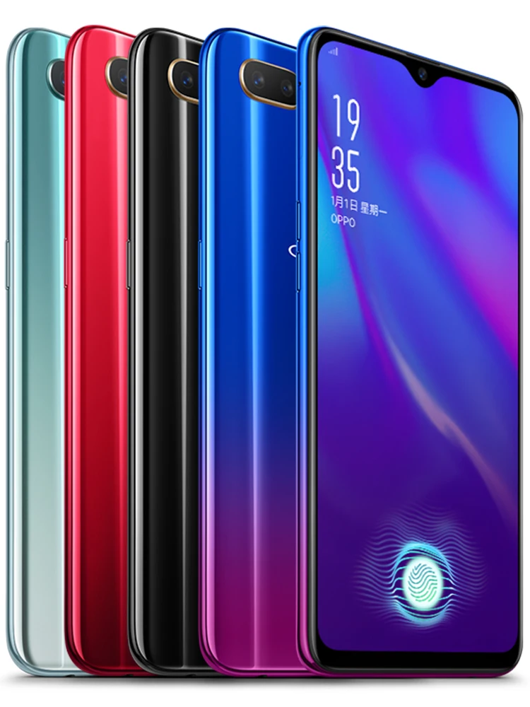 Стоковый Oppo K1 LTE 4G мобильный телефон Snapdragon660 Android 6," ips экран отпечатков пальцев 2340X1080 Octa Core 6G ram 64G rom 25.0MP
