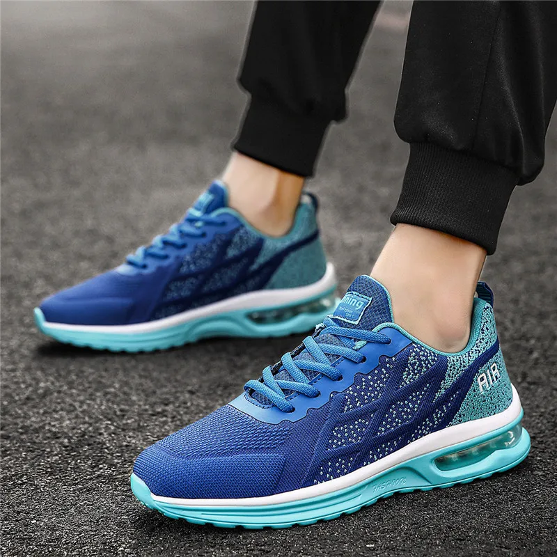 2022 New Purple Air Sneakers Men Mesh Breathable Couple Air Running Shoes Men Outdoor Lightweight Men Sport Shoes Plus Size 46