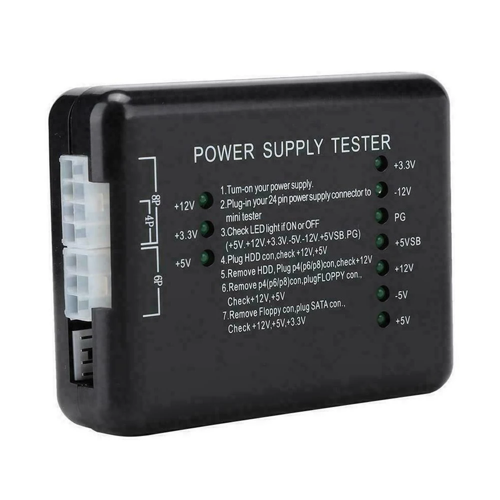 Проверка 12V 5V 3 V PSU ATX тестер источника питания светодиодный точный компьютерный