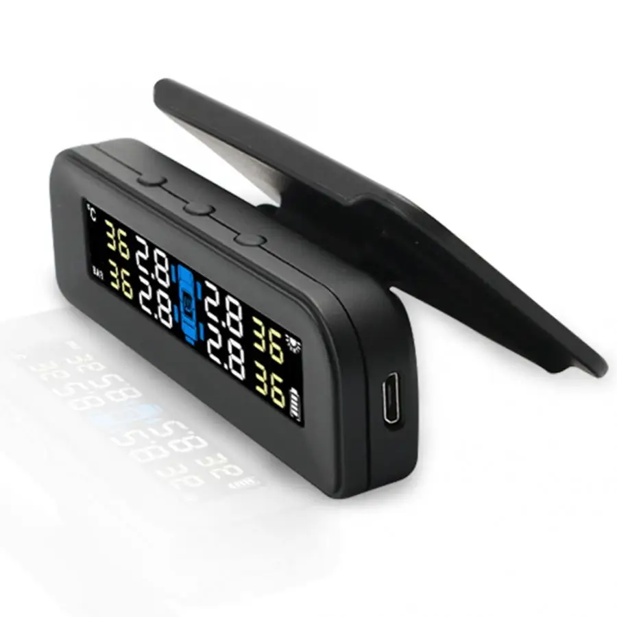 Умные автомобильные TPMS C 260 солнечная энергия цифровой ЖК дисплей системы