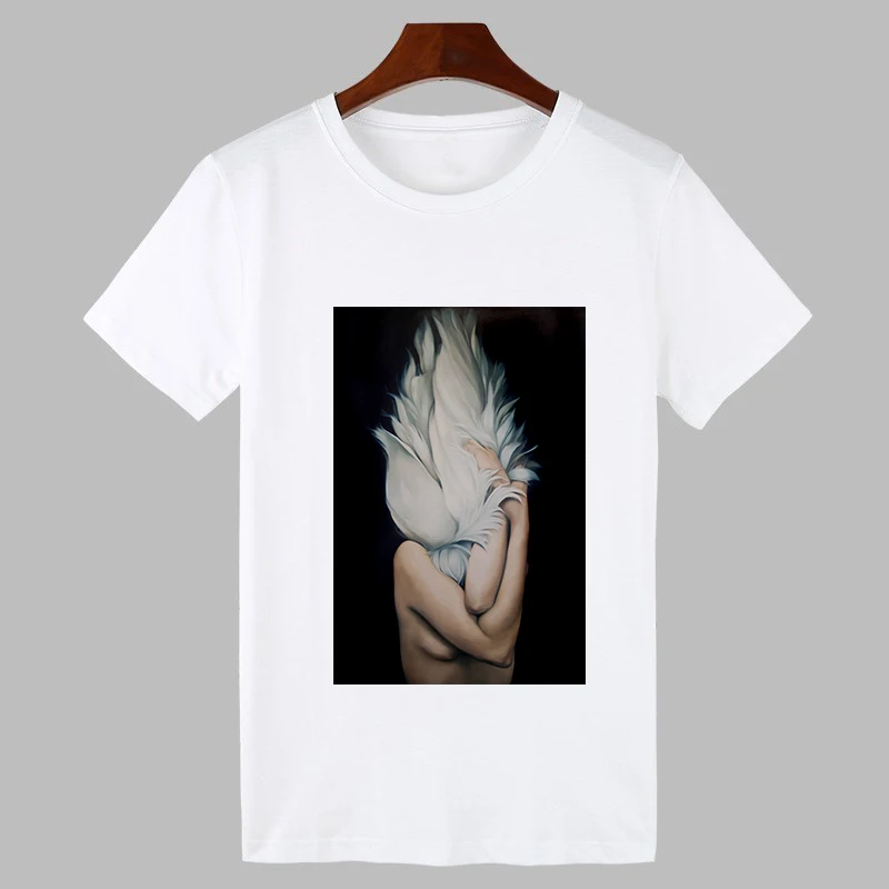 Футболка женская с круглым вырезом пикантный модный топ в стиле Харадзюку