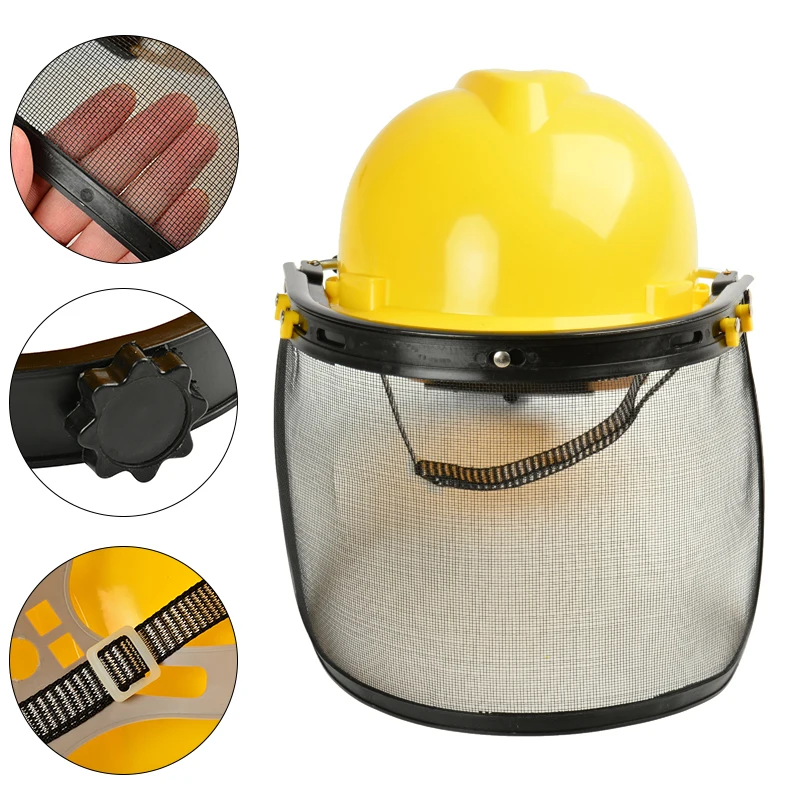 Безопасность шлем уход за кожей лица щит с сетчатый визор Триммер Уход Защитная