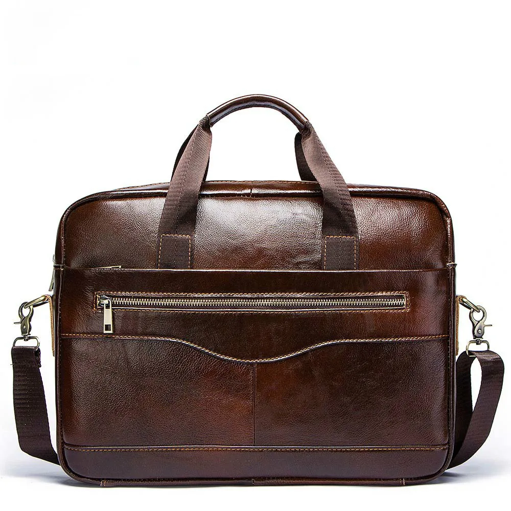

The First Layer of Leather Multifunctional Large-capacity Business Travel Shoulder Messenger Bag Leather Computer Bag