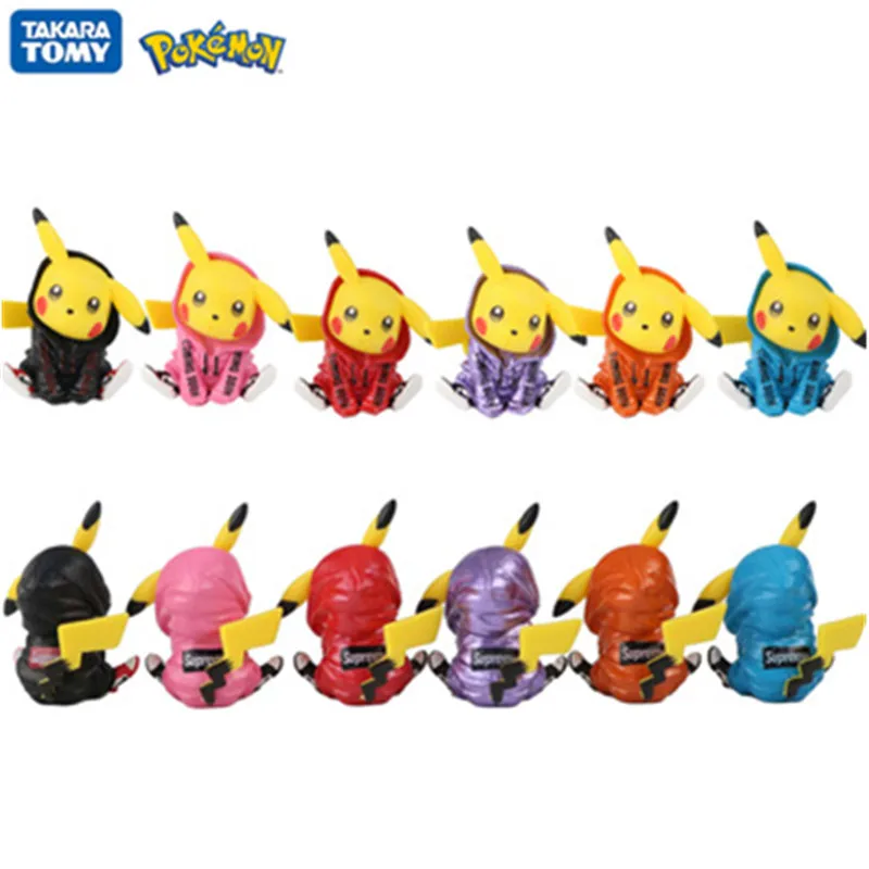 

6Pcs/Set Pokemon Pikachu Fashion Trend Anime Action Figures Model Cosplay Doll Kawaii Kids Toy Birthday GIfts