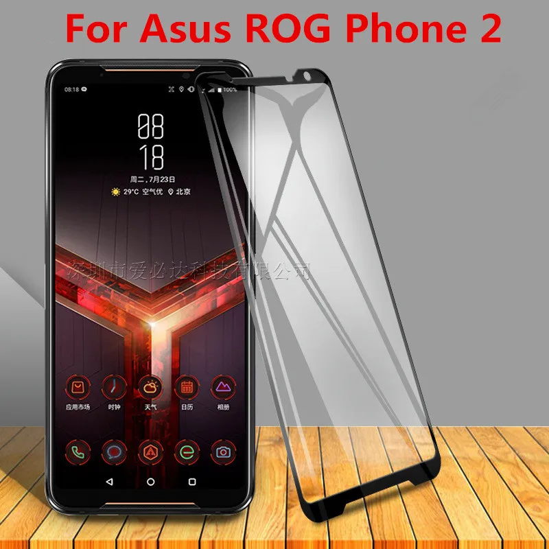 9H полное покрытие сотового телефона закаленное стекло для ASUS ROG phone 2 телефон