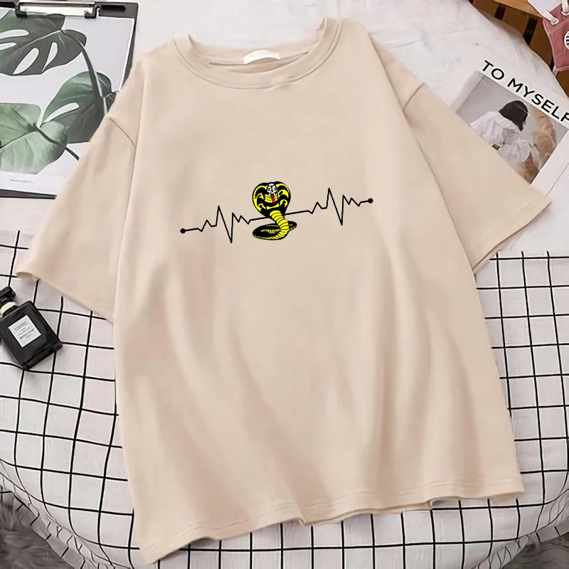 

Cobra Kai Print Woman T-shirt Oversized Loose Cotton Short Sleeve Top Female Fashion Brand Summer Big Harajuku Streetwear Tee