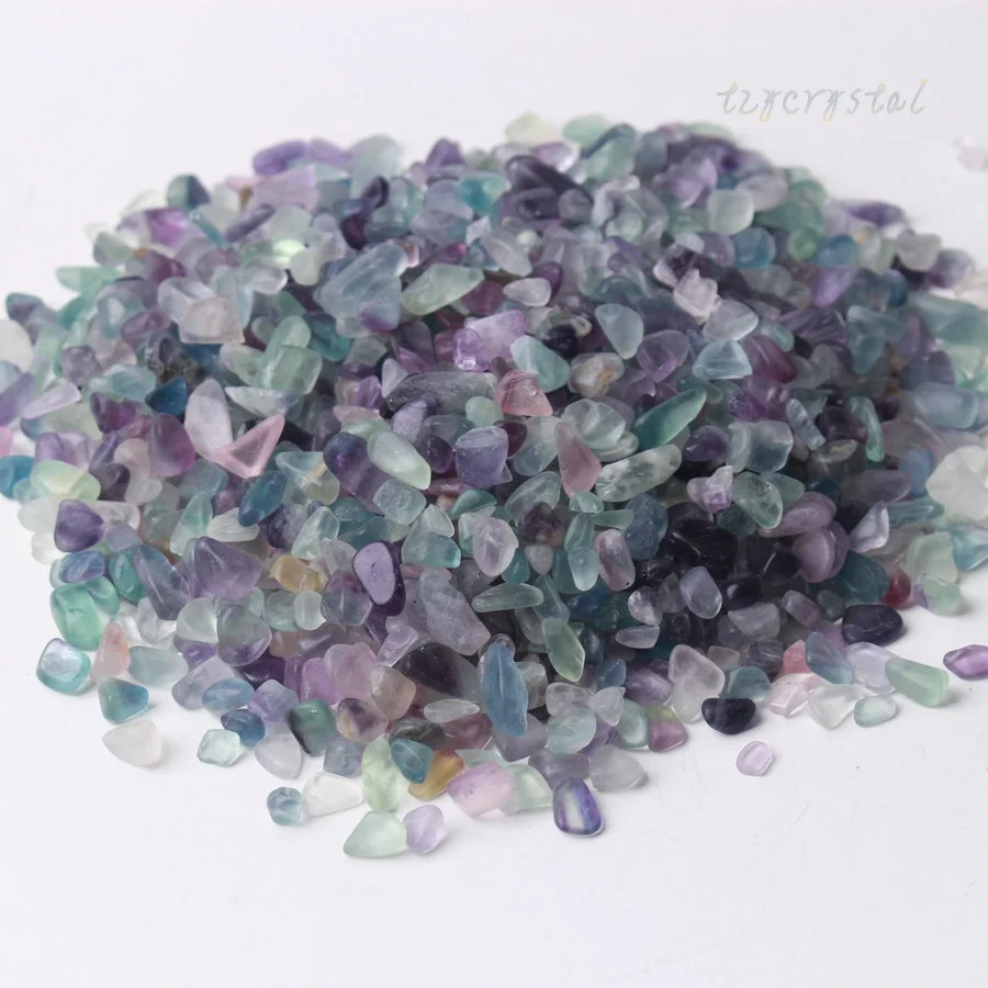 500g Цвет флюоритовая Хрустальная гравий стакан исцеления декоративного