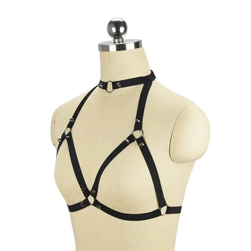 

HANAERNES Harajuku punk goth bondage sling sexy tapered rivet body strap underwear sexy gothic strap women intimate apparel