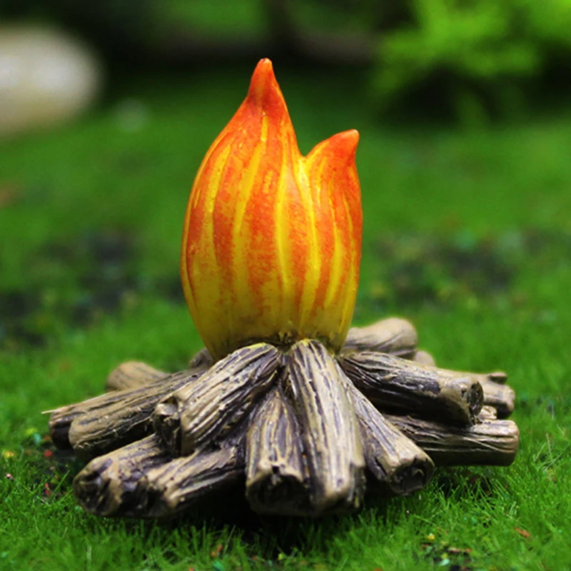

4pcs Fairy Garden Drunk Gnomes Miniature Ornaments Set Mini Dwarf Bonfire Statues For Planter Flowerpot Decor Accessories